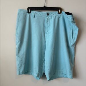 Men's Light Blue Flat Front quiet stream Shorts size 40
